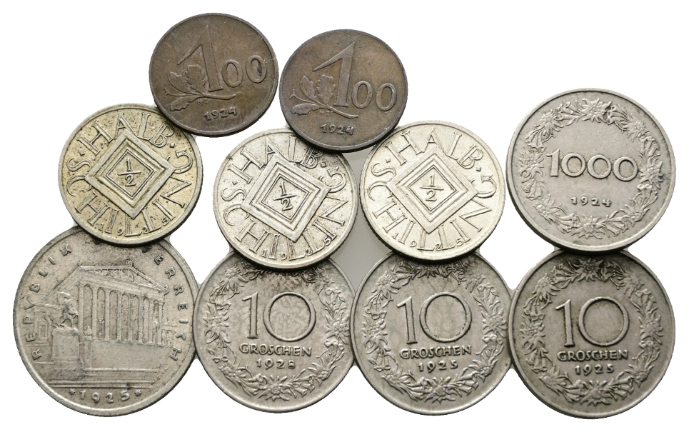  Österreich; 10 Kleinmünzen   