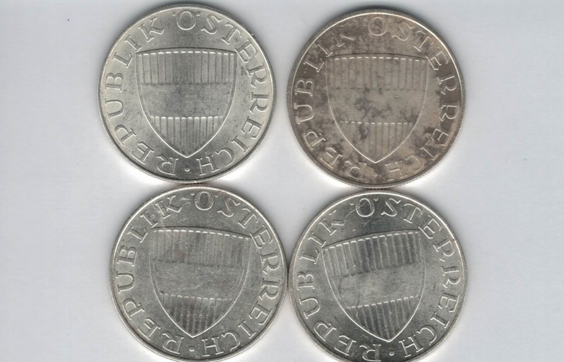  10 Schilling 1970 1971 1972 1973 silber á 4,8g fein Österreich 2. Republik Spittalgold9800 (4785)197   