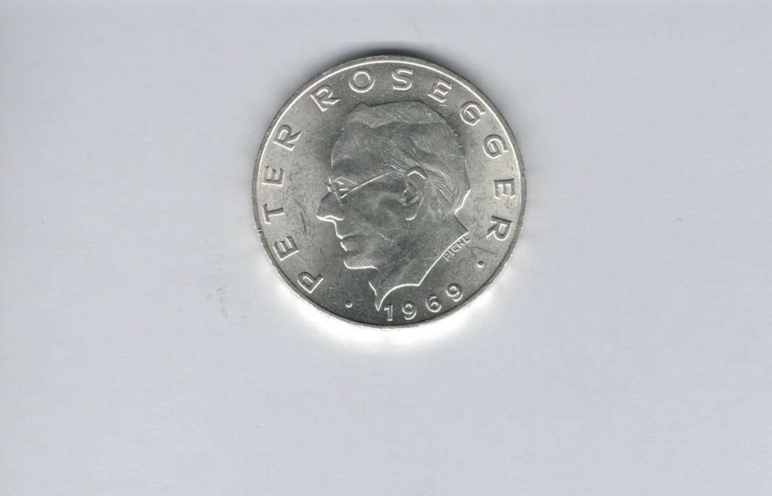  25 Schilling 1969 Peter Rosegger silber 10,4g fein Österreich 2. Rep Spittalgold9800 (4588/15)   