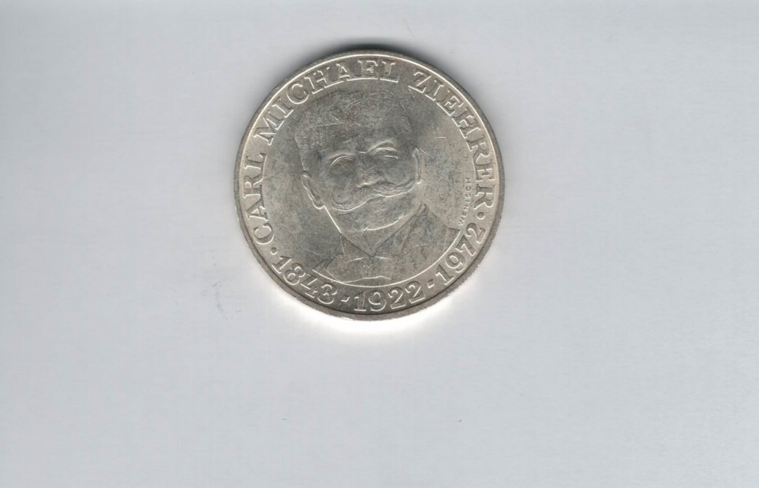  25 Schilling 1972 Carl Michael Ziehrer silber 10,4g fein Österreich 2.Rep Spittalgold9800 (04588/18   