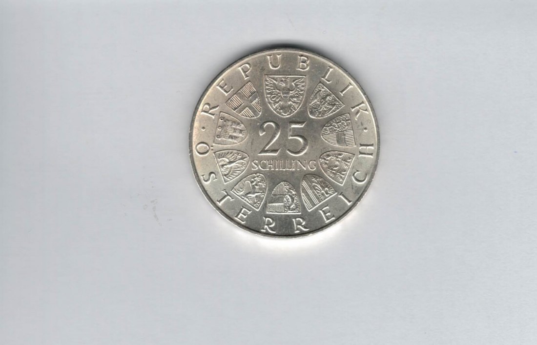  25 Schilling 1972 Carl Michael Ziehrer silber 10,4g fein Österreich 2.Rep Spittalgold9800 (04588/18   