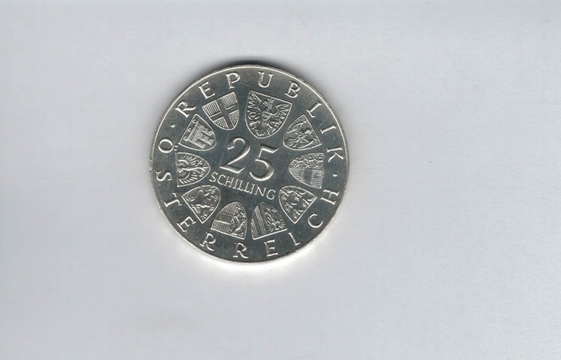  25 Schilling 1973 Max Reinhardt silber 10,4g fein Österreich Spittalgold9800 (04588/19)   