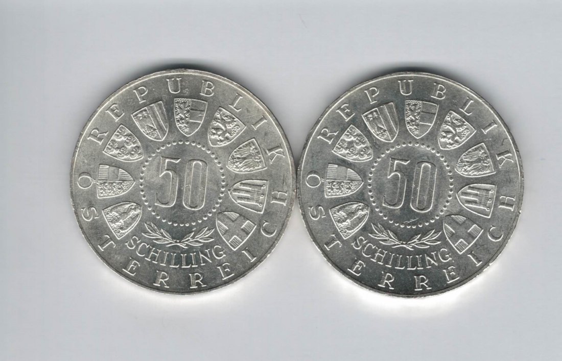  50 Schilling 1963 Tirol 600 Jahre bei Österreich 18g fein Ag Spittagold9800 (4584/2)   