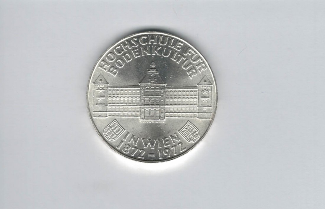  50 Schilling 1972 100 J. Hochschule für Bodenkultur Ag 18g fein Österreich Spittalgold9800 (4584/13)   