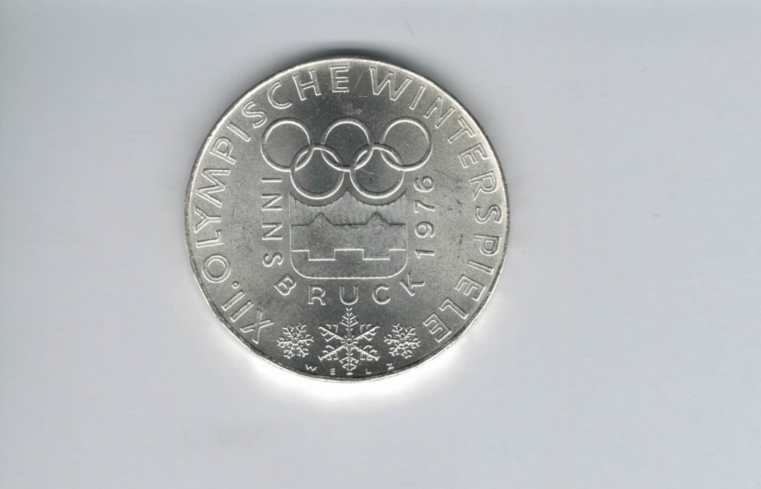  100 Schilling 1974 Olympische Winterspiele 1976 Innsbruck 15,36 Fein silber Österreich (01914/1)   