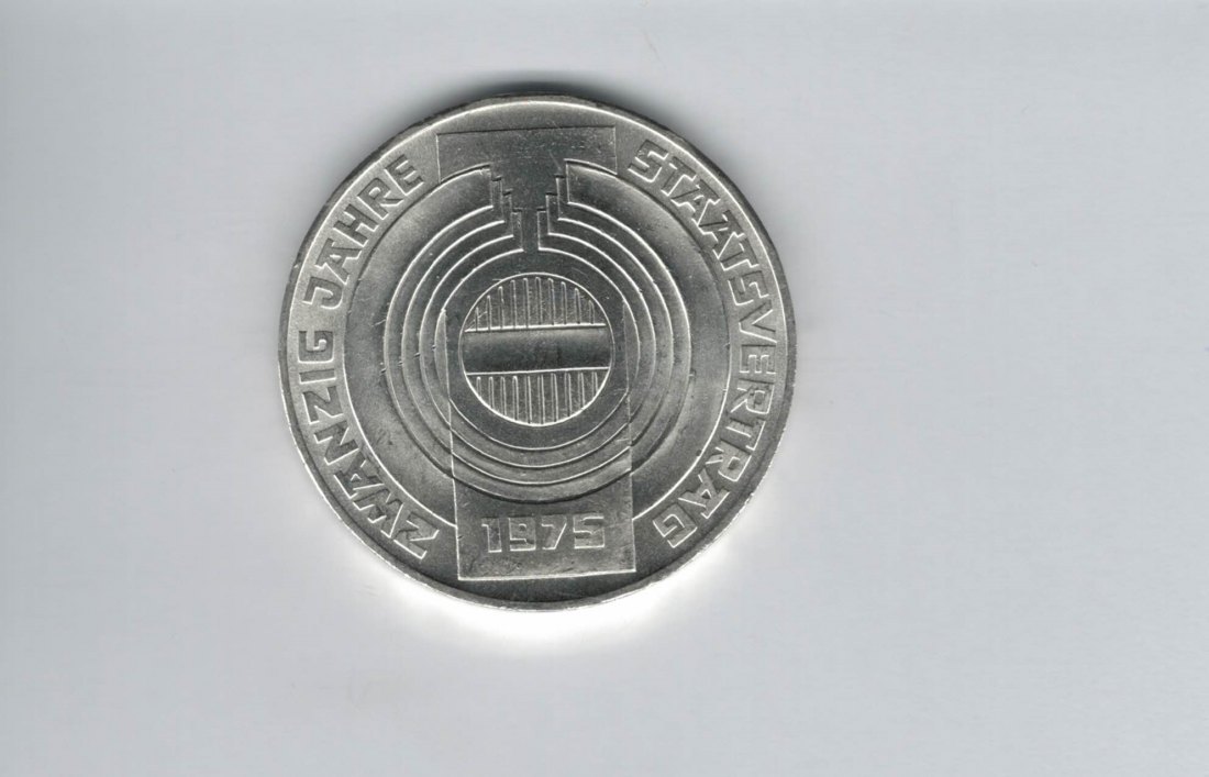  100 Schilling 1975 20 Jahre Staatsvertrag 15,36g fein silber Österreich 2. Republik (01914/3)   