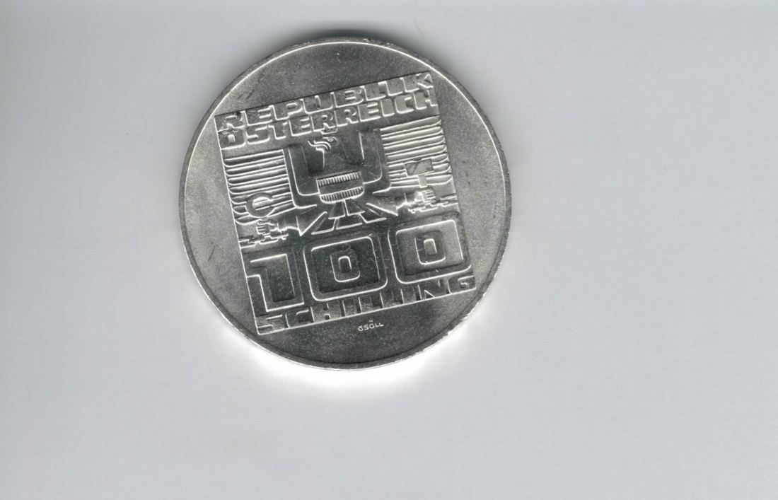  100 Schilling 1975 20 Jahre Staatsvertrag 15,36g fein silber Österreich 2. Republik (01914/3)   