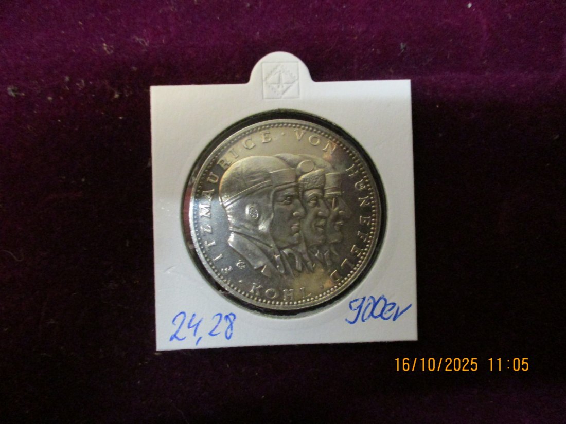  Medaille Fitzmaurice von Hünefeld Kohl 900er Silber Ca: 24 ,28g   
