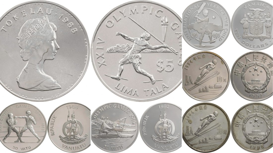  Sterling Silver Olympic Collector Coins   