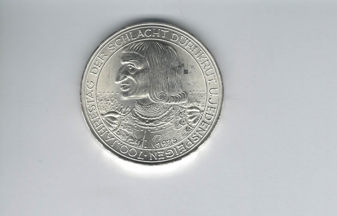  100 Schilling 1978 Schlacht Dürnkrut und Jedenspeigen Ag 15,36g Österreich Spittalgold9800 (1914/18   