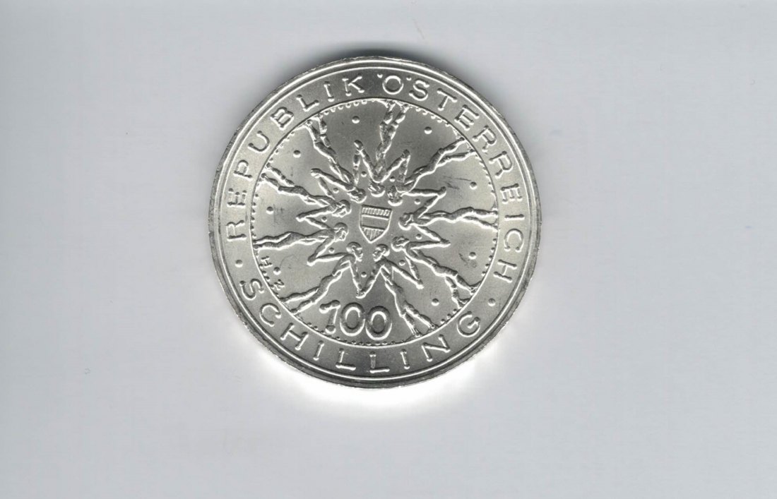  100 Schilling 1978 Schlacht Dürnkrut und Jedenspeigen Ag 15,36g Österreich Spittalgold9800 (1914/18   