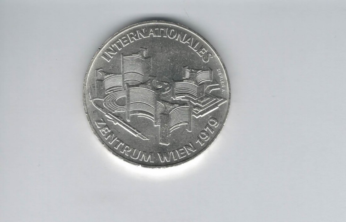  100 Schilling 1979 Internationales Zentrum Wien UnoCity Ag 15,36gÖsterreich Spittalgold9800 01914/23   