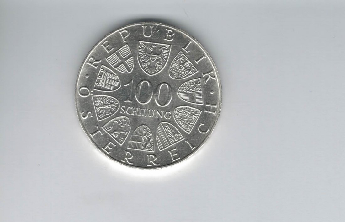  100 Schilling 1979 Internationales Zentrum Wien UnoCity Ag 15,36gÖsterreich Spittalgold9800 01914/23   