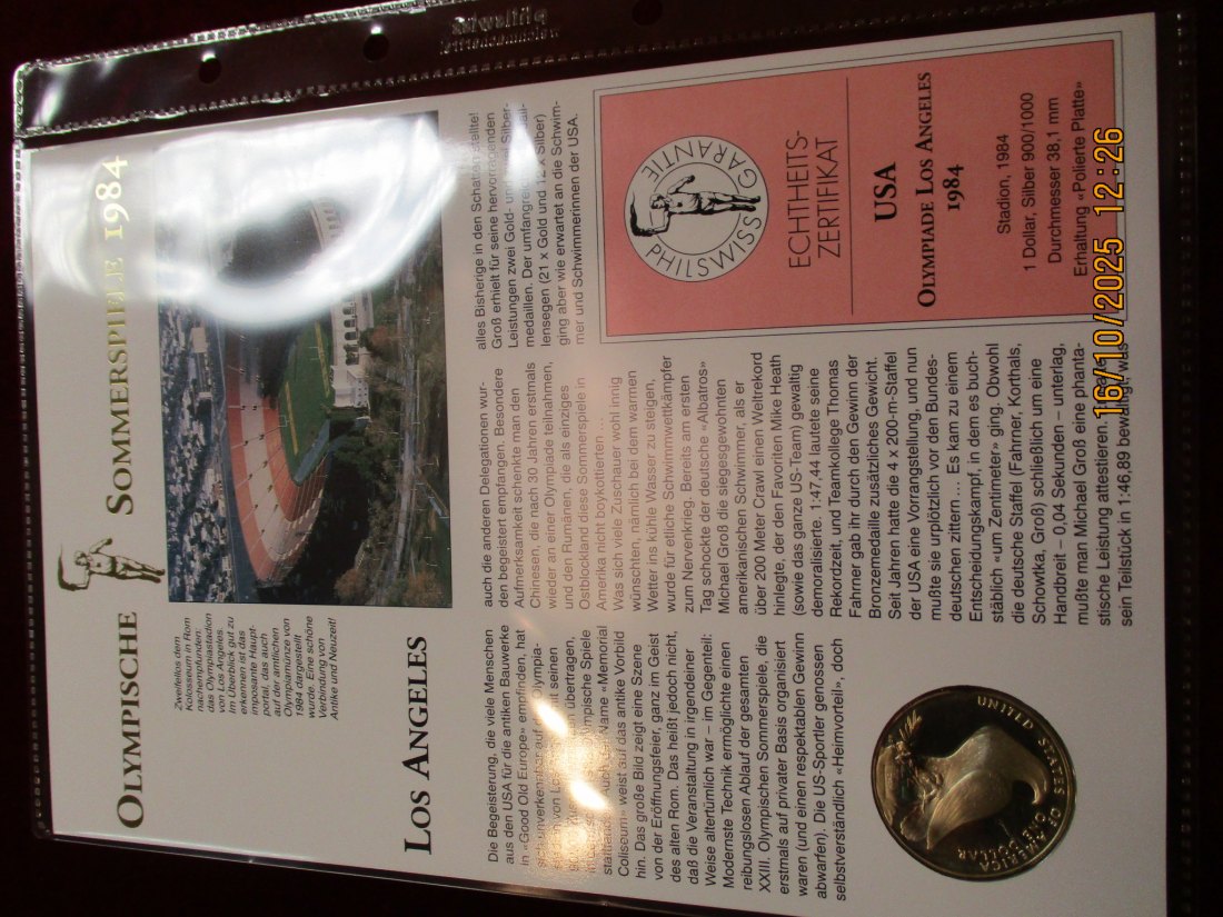  1 Dollar USA Münze 1984  - 900er Silber 26,73g   