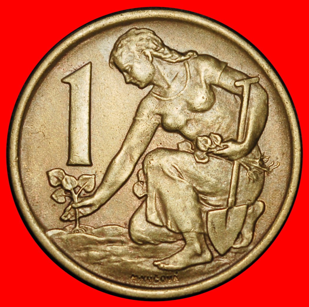  Ⰶ COMMUNIST LION (1957-1990): CZECHOSLOVAKIA ★ 1 CROWN 1964 DIES I A!★LOW START ★ NO RESERVE!   