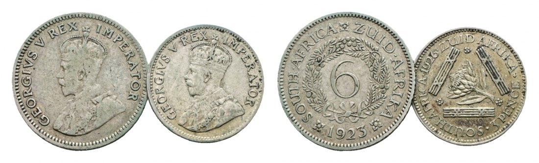 Südafrika; 2 Kleinmünzen   