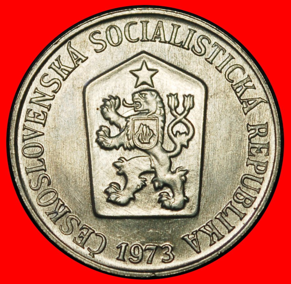  Ⰶ KOMMUNISMUS (1962-1976):TSCHECHOSLOWAKEI★5 HELLER 1973 LÖWE! ENTDECKUNG MÜNZE! STG★OHNE VORBEHALT!   