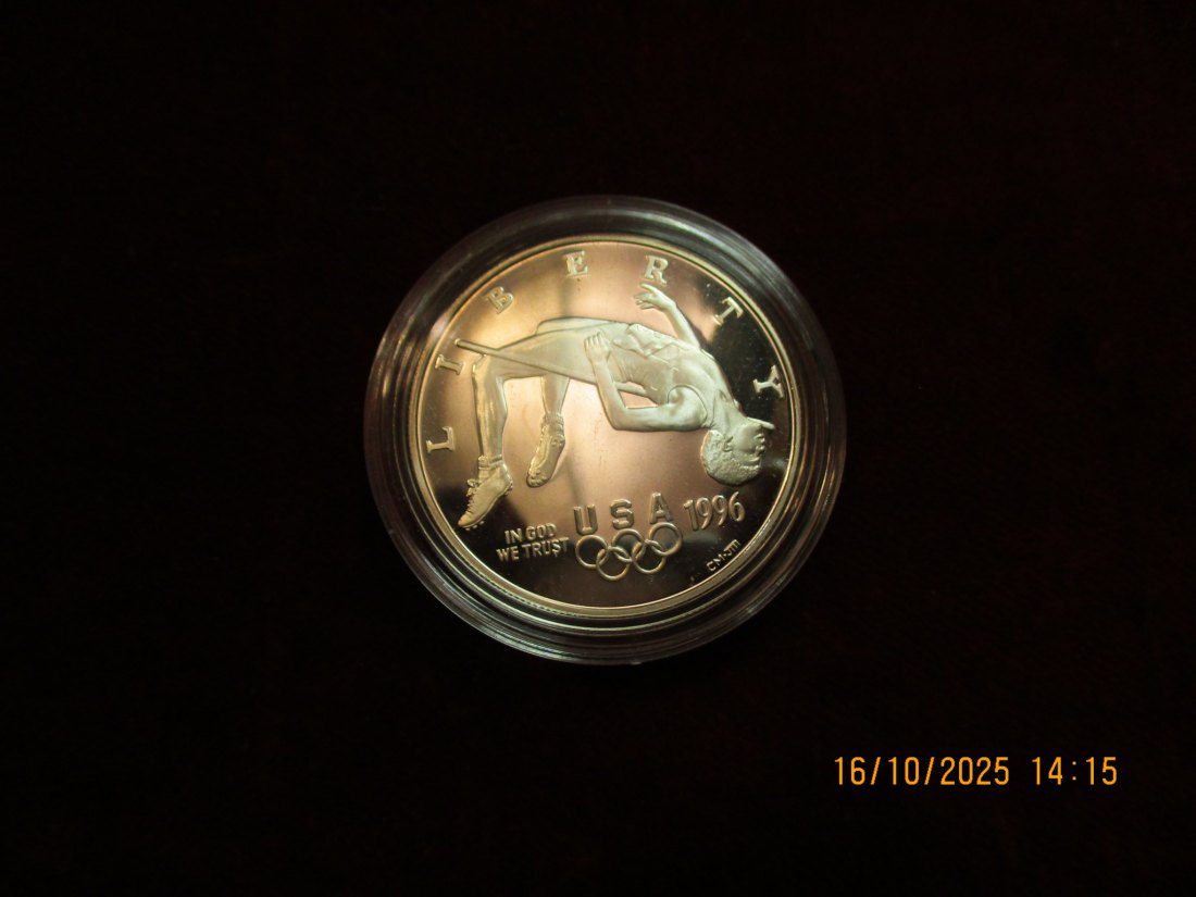  USA 1 Dollar 1996 Silbermünze 900er Silber 26,73g   