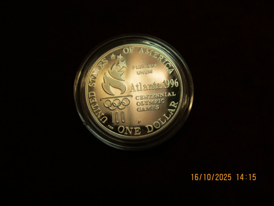  USA 1 Dollar 1996 Silbermünze 900er Silber 26,73g   