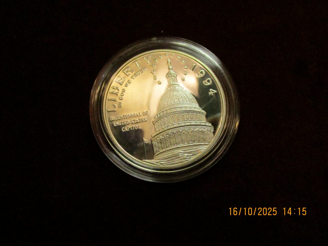  USA 1 Dollar 1994 Silbermünze 900er Silber 26,73g   