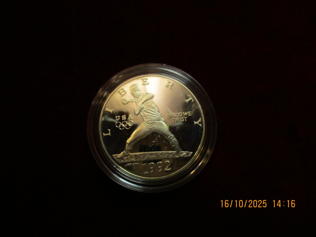  USA 1 Dollar 1992 Silbermünze 900er Silber 26,73g   