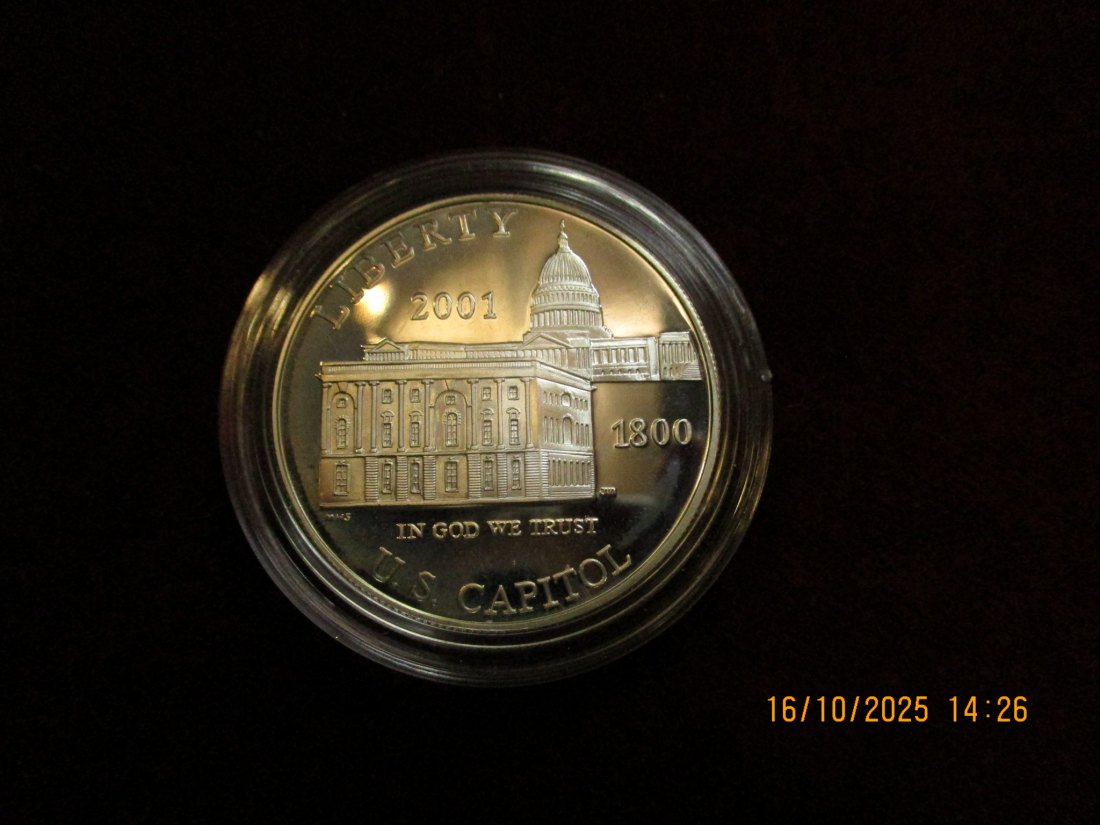  USA 1 Dollar 2001 Silbermünze 900er Silber 26,73g   