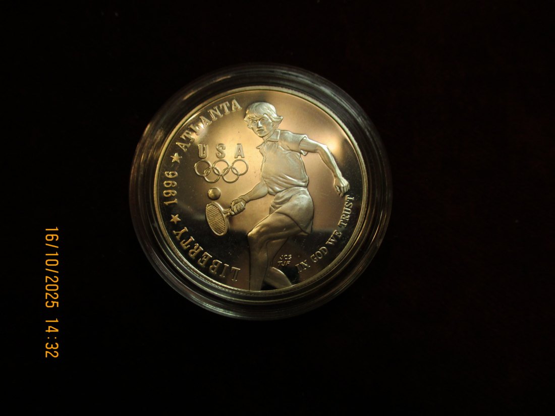  USA 1 Dollar 1996 Silbermünze 900er Silber 26,73g   