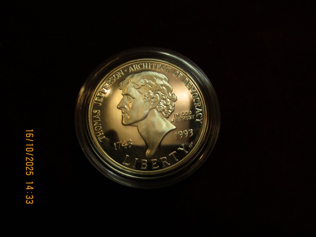  USA 1 Dollar 1993 Silbermünze 900er Silber 26,73g   
