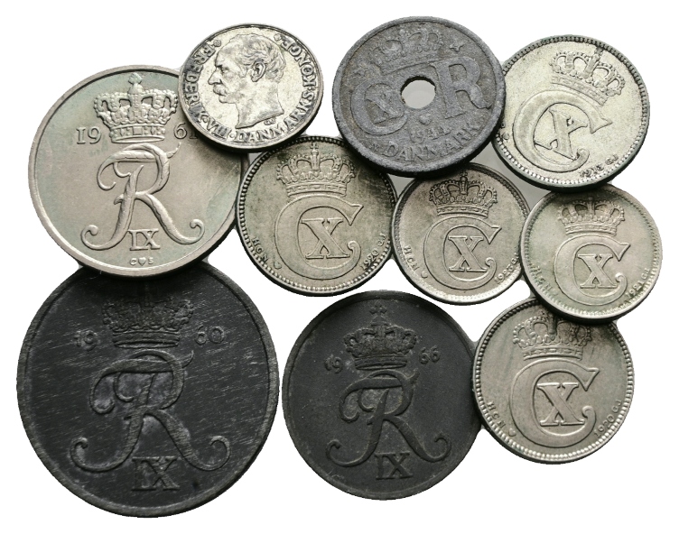  Dänemark; 10 Kleinmünzen   