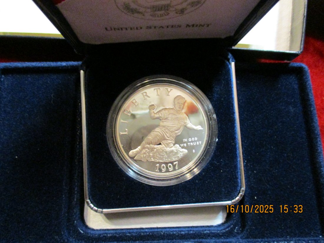  USA 1 Dollar 1997 Silbermünze 900er Silber 26,73g   