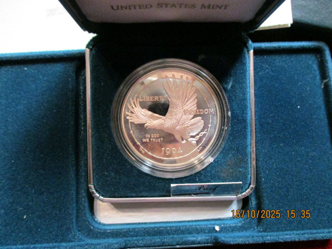  USA 1 Dollar 1994 Silbermünze 900er Silber 26,73g   