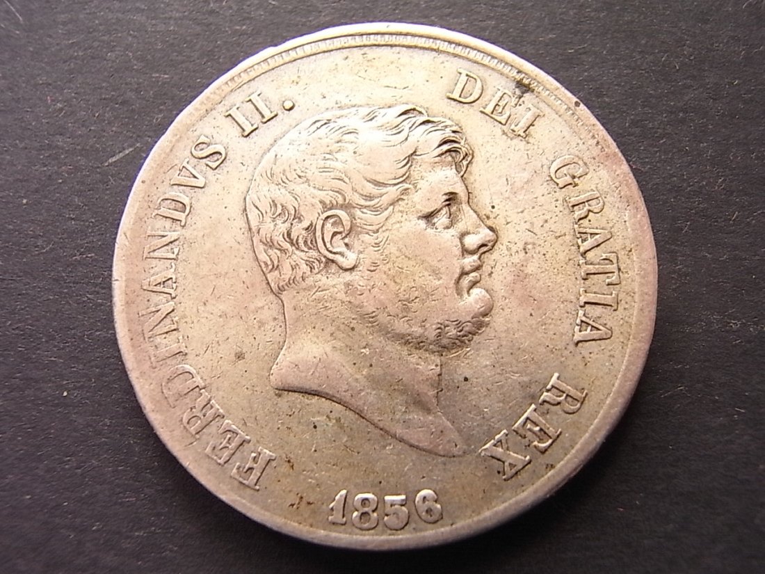  Italien Sizilien 120 Grana 1856 s Silber 27,36gr.   