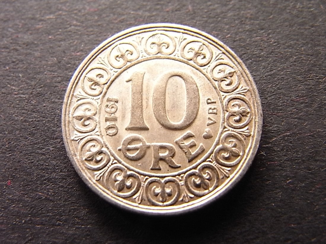  Dänemark 10 Öre 1910 unc KM907   