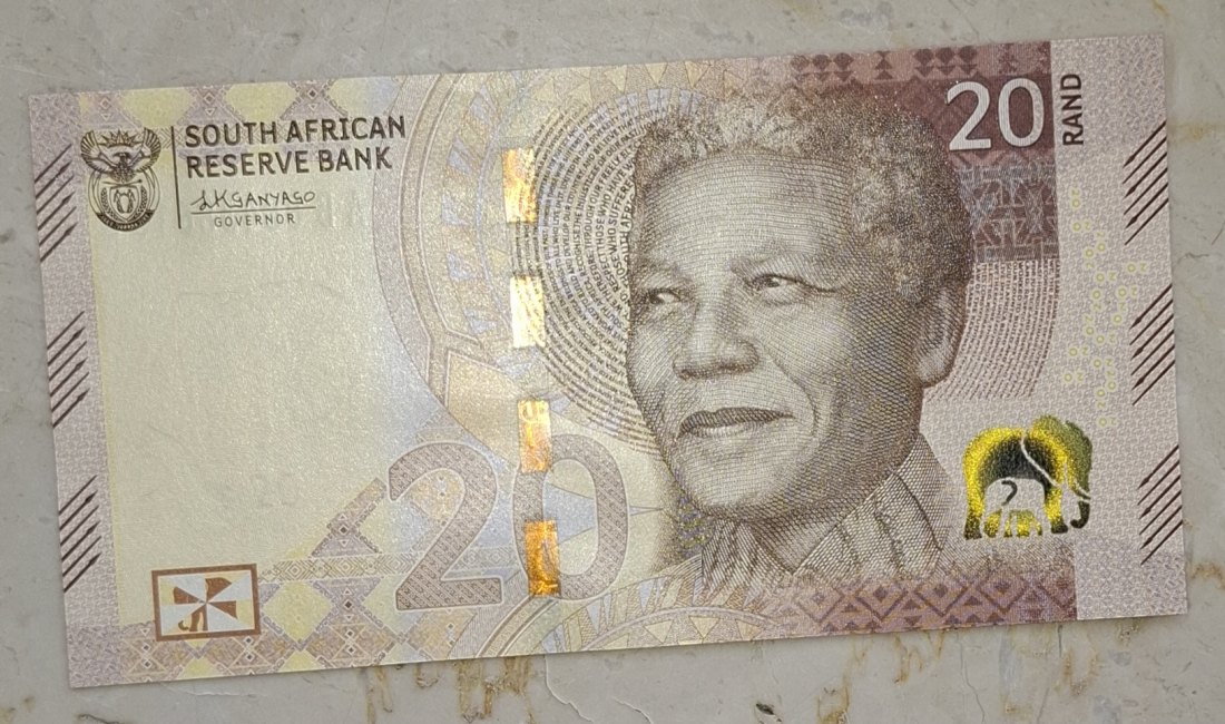SOUTH AFRICA 20 Rand Südafrika, prefix AB, UNC, bankfrische Erhaltung