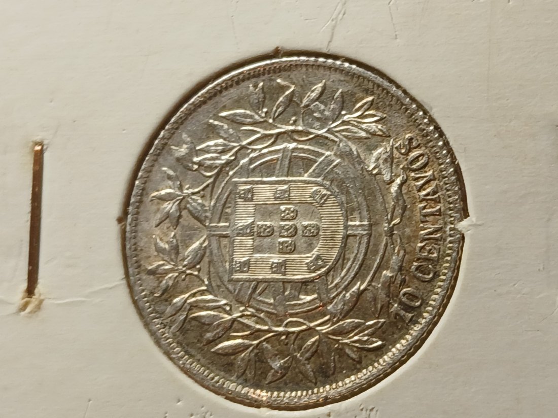 Portugal - 10 Centavos 1915 Silber