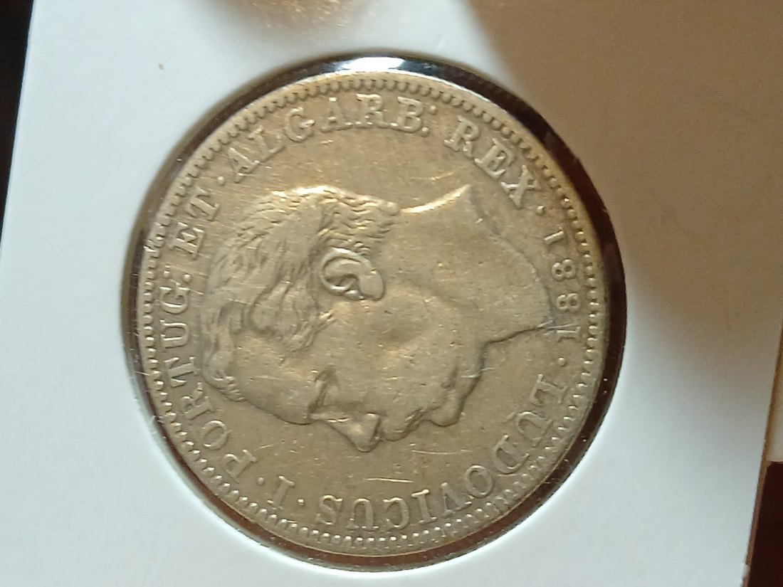  Indien Portugiesische Kolonie - 1 Rupia 1881 Silber   