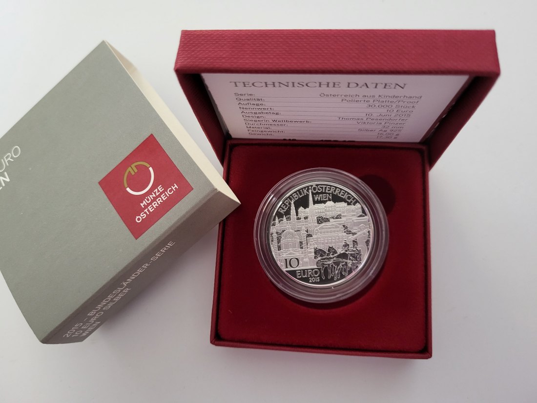  10 Euro 2015 Wien Stephansdom Kinder silber 925/16g fein Österreich Spittalgold9800 (4971   
