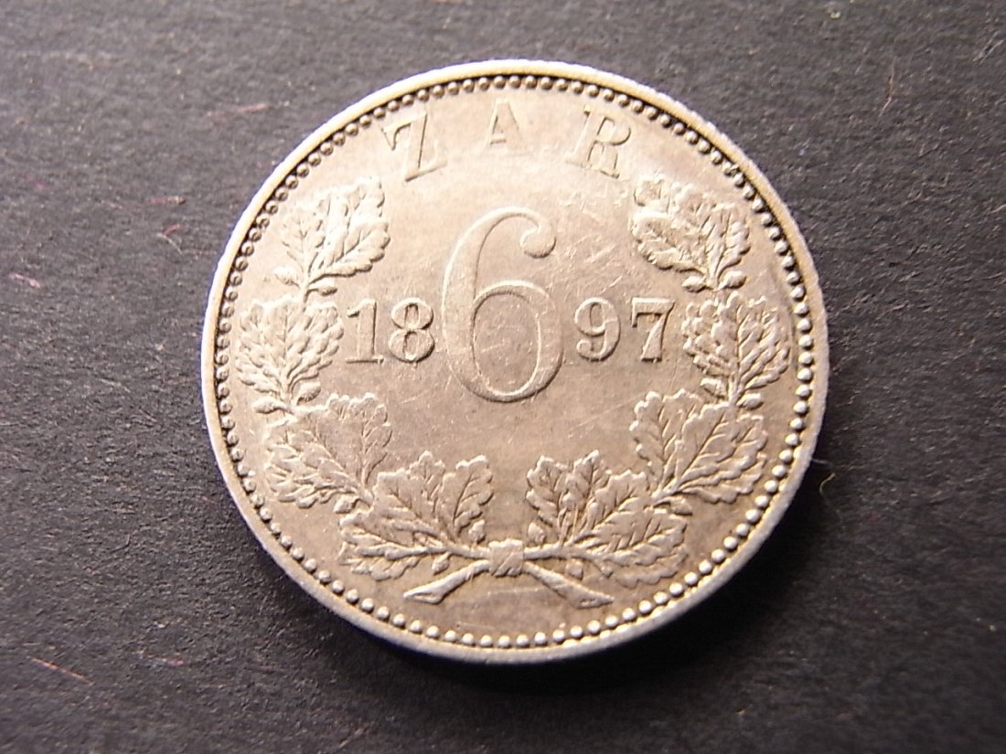  Südafrika 6 Penc 1897 ss   