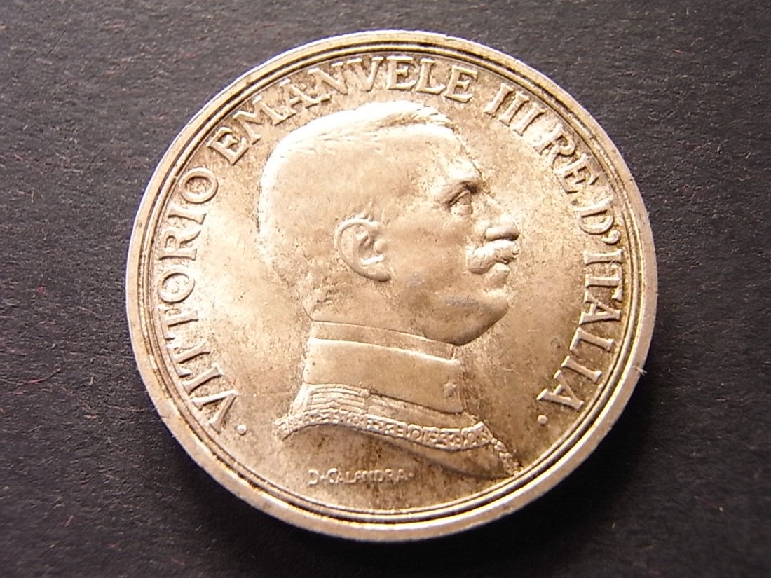  Italien 2 Lire 1914 unc KM55 Silber 10,02gramm   