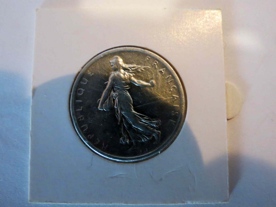  Frankreich 5 Francs 1960; La Semeuse(die Säerin);10 Gramm Feinsilber; 835er Silber   