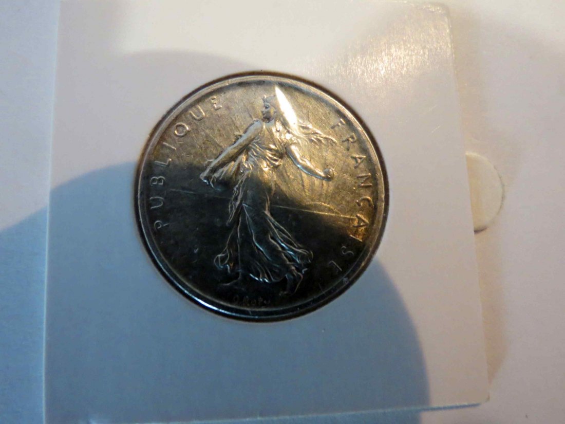  Frankreich 5 Francs 1960; La Semeuse(die Säerin);10 Gramm Feinsilber; 835er Silber   