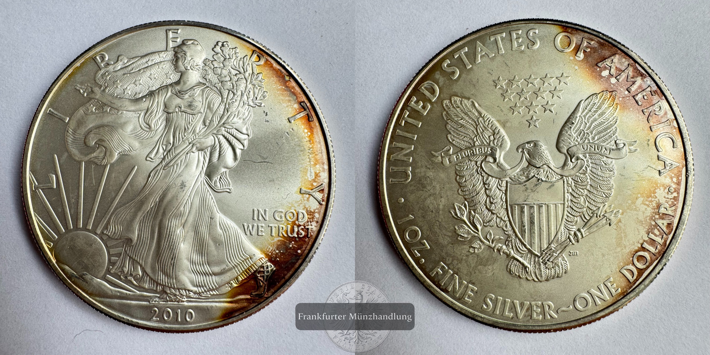  USA 1 Dollar American Silver Eagle 2010 (1986-2021) FM-Frankfurt KM#273 Feinsilber: 31,1g   