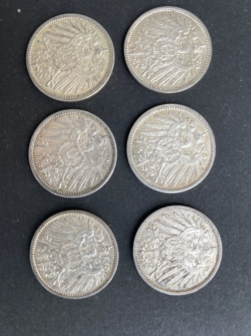  6 x 1 Mark Kaiserreich 1914   