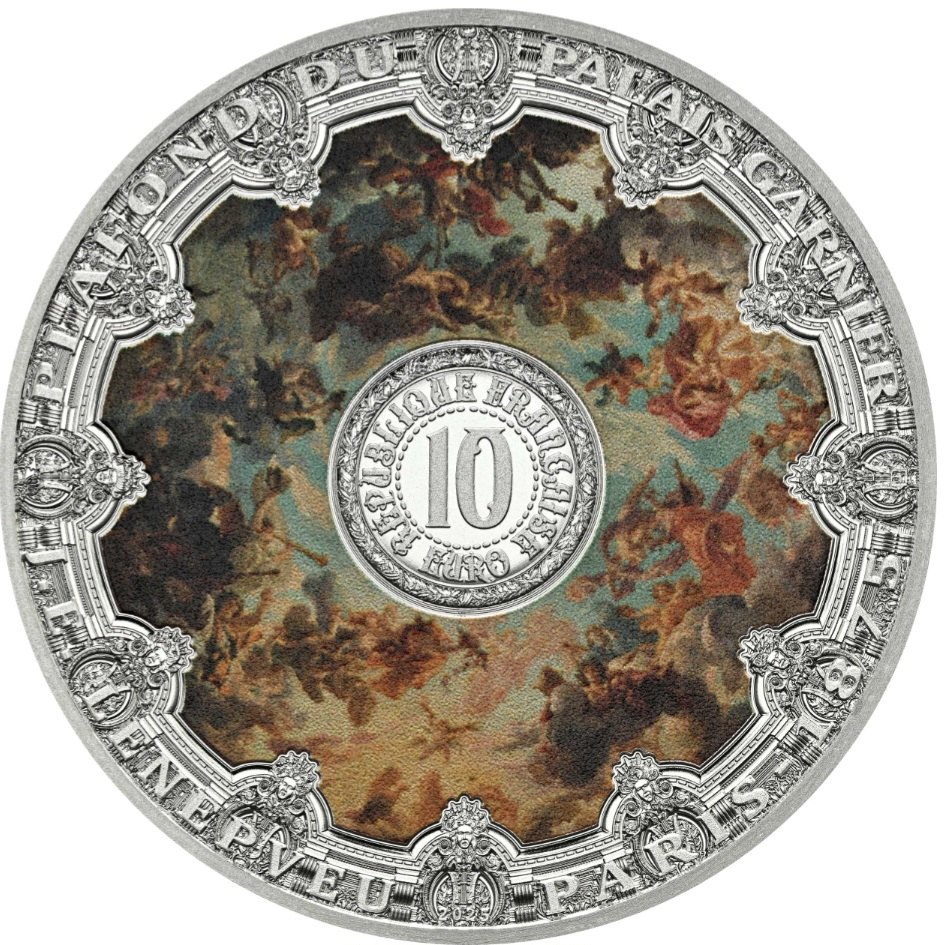  Frankreich 10 Euro Silber 2025 Meisterwerke in Museen Deckengemälde Chagall im Palais Garnier   