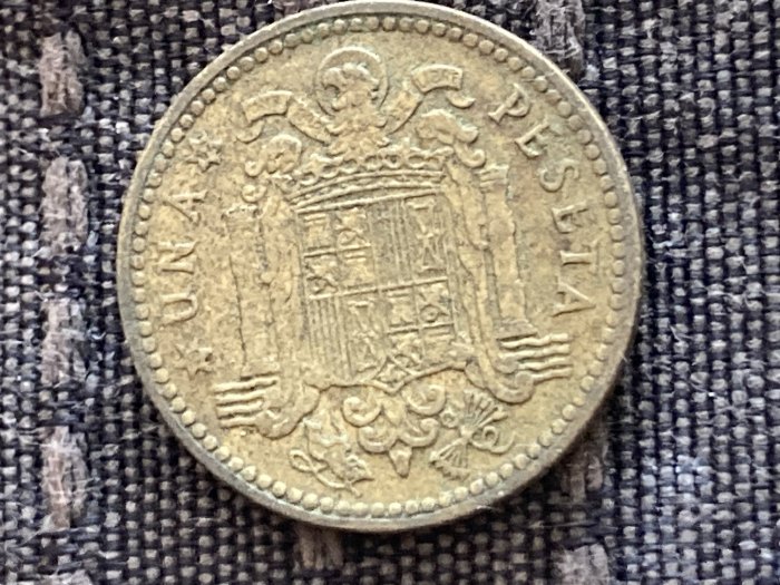  Münze Münzen Umlaufmünze Spanien 1 Peseta 1953 im Stern 62   