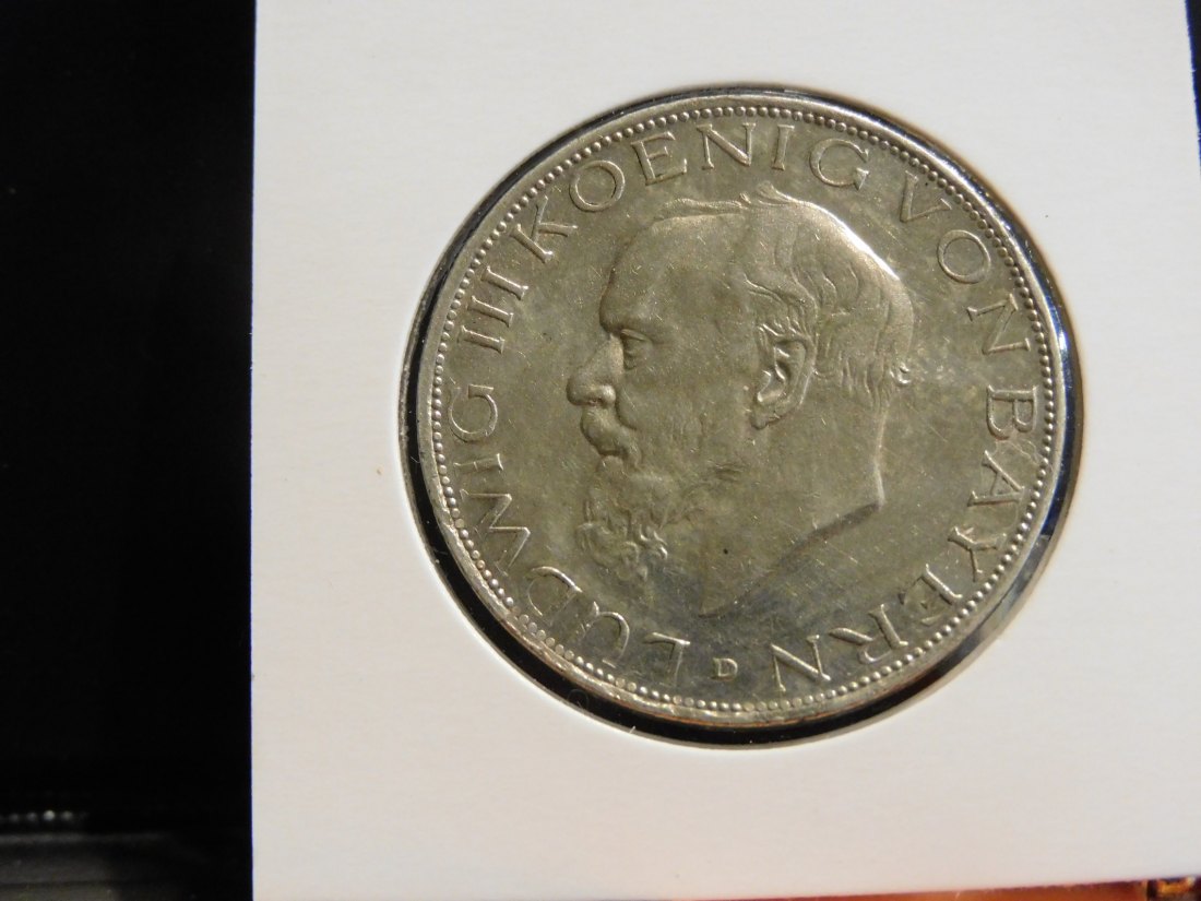 GERMANY 3 MARK 1914 BAVARIA.GRADE-PLEASE SEE PHOTOS.