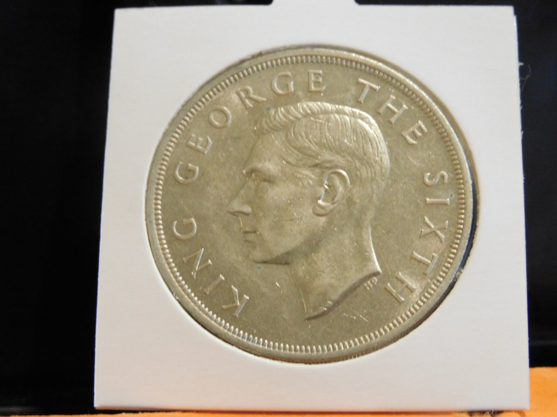 NEW ZEALAND 1 CROWN 1949.GRADE-PLEASE SEE PHOTOS.