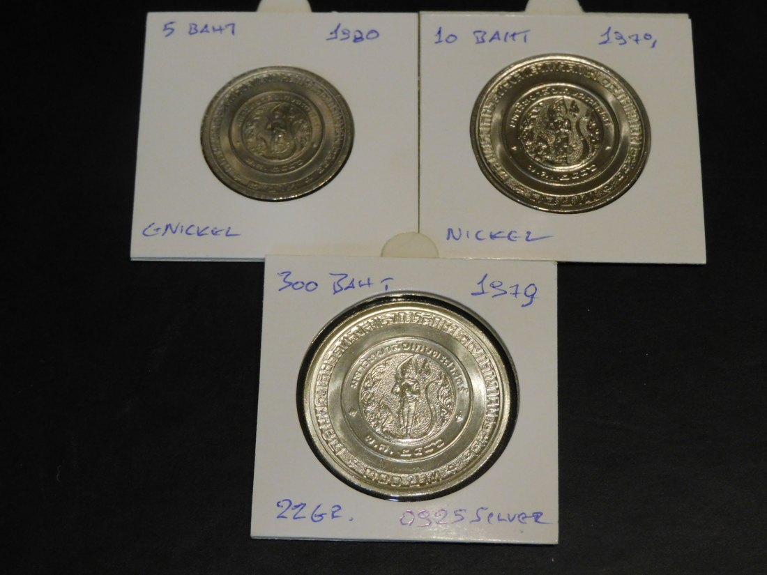  THAILAND 5-10-300 BAHT 1979.GRADE-PLEASE SEE PHOTOS.   