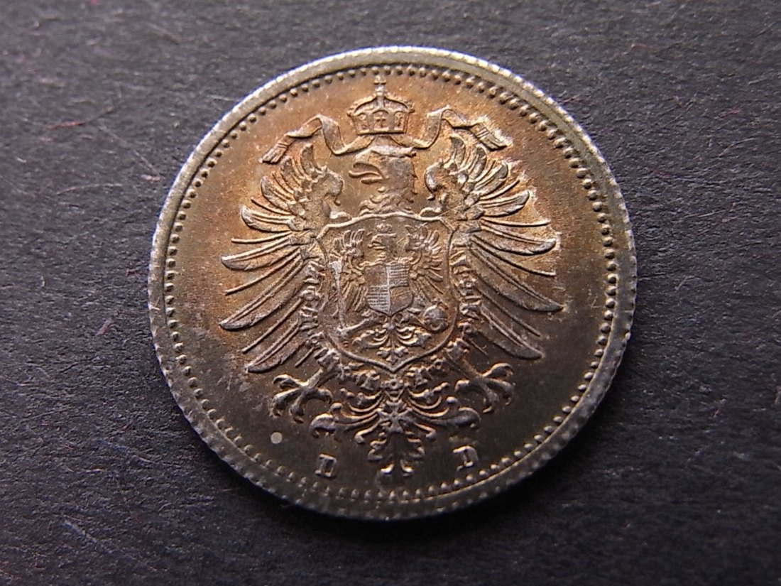 Deutsches Reich 20 Pfennig 1876 D unc   