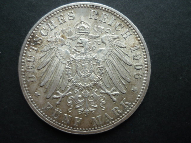  BADEN 5 MARK 1906 SELTEN!!   